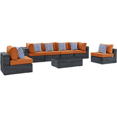 Summon 7 Piece Outdoor Patio Sunbrella® Sectional Set