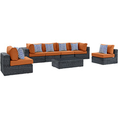 Summon 7 Piece Outdoor Patio Sunbrella® Sectional Set