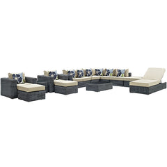 Summon 12 Piece Outdoor Patio Sunbrella® Sectional Set