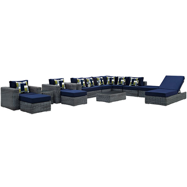 Summon 12 Piece Outdoor Patio Sunbrella® Sectional Set