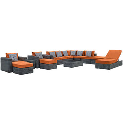Summon 12 Piece Outdoor Patio Sunbrella® Sectional Set