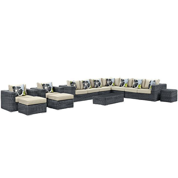 Summon 11 Piece Outdoor Patio Sunbrella® Sectional Set