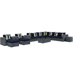 Summon 11 Piece Outdoor Patio Sunbrella® Sectional Set