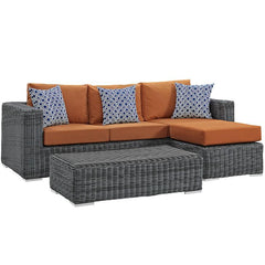 Summon 3 Piece Outdoor Patio Sunbrella® Sectional Set