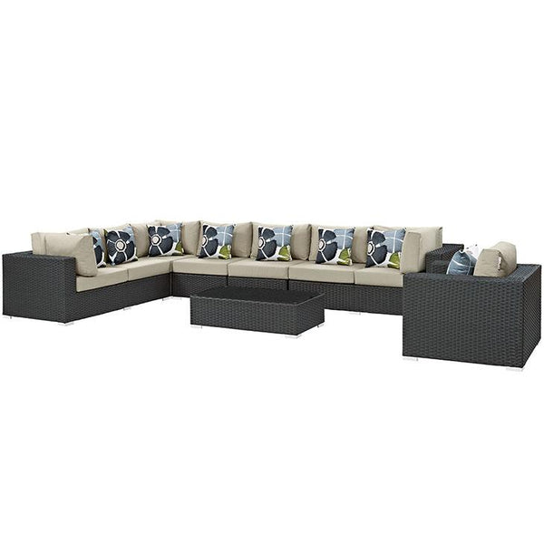 Sojourn 7 Piece Outdoor Patio Sunbrella® Sectional Set
