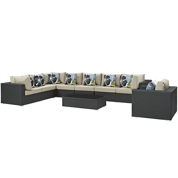 Sojourn 7 Piece Outdoor Patio Sunbrella® Sectional Set