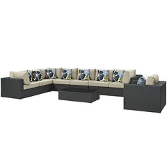 Sojourn 7 Piece Outdoor Patio Sunbrella® Sectional Set