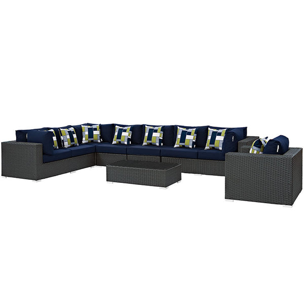 Sojourn 7 Piece Outdoor Patio Sunbrella® Sectional Set