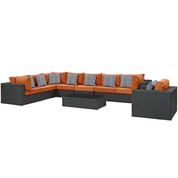 Sojourn 7 Piece Outdoor Patio Sunbrella® Sectional Set