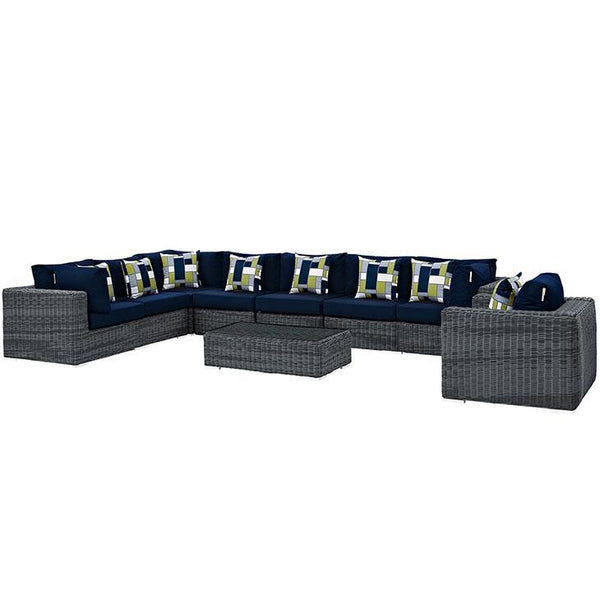 Summon 7 Piece Outdoor Patio Sunbrella® Sectional Set