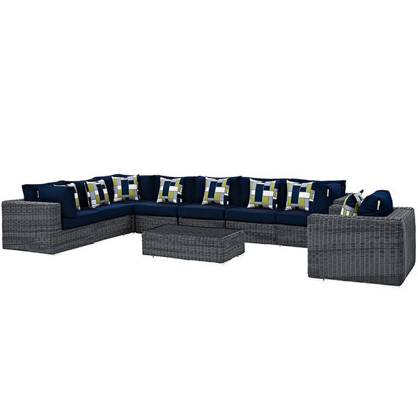 Summon 7 Piece Outdoor Patio Sunbrella® Sectional Set