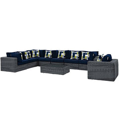 Summon 7 Piece Outdoor Patio Sunbrella® Sectional Set