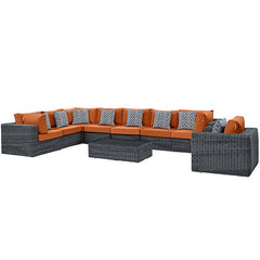 Summon 7 Piece Outdoor Patio Sunbrella® Sectional Set