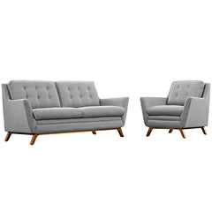 Beguile Living Room Set Upholstered Fabric Set of 2