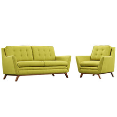 Beguile Living Room Set Upholstered Fabric Set of 2