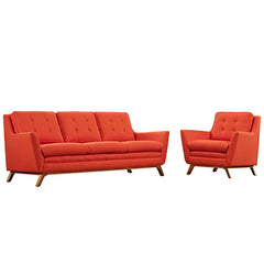 Beguile Living Room Set Upholstered Fabric Set of 2