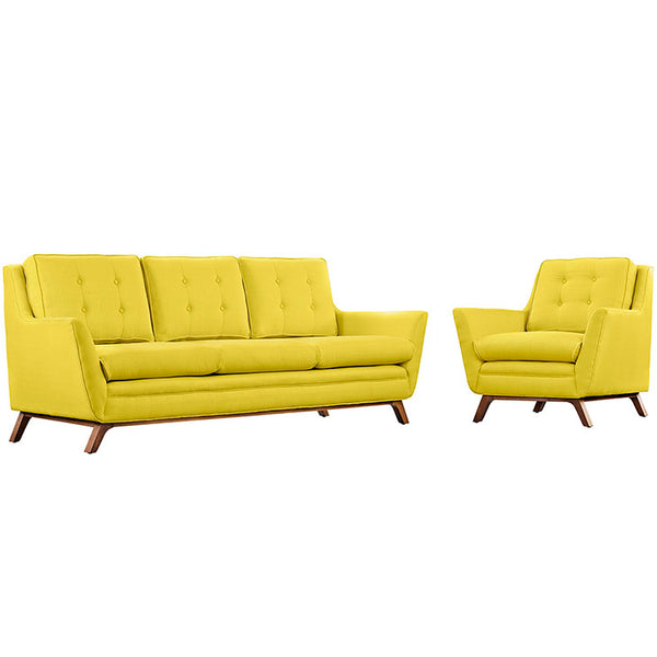 Beguile Living Room Set Upholstered Fabric Set of 2