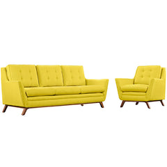 Beguile Living Room Set Upholstered Fabric Set of 2
