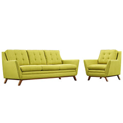 Beguile Living Room Set Upholstered Fabric Set of 2
