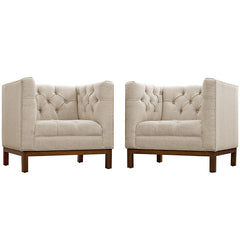 Panache Living Room Set Upholstered Fabric Set of 2