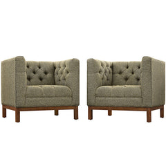 Panache Living Room Set Upholstered Fabric Set of 2