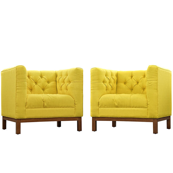 Panache Living Room Set Upholstered Fabric Set of 2