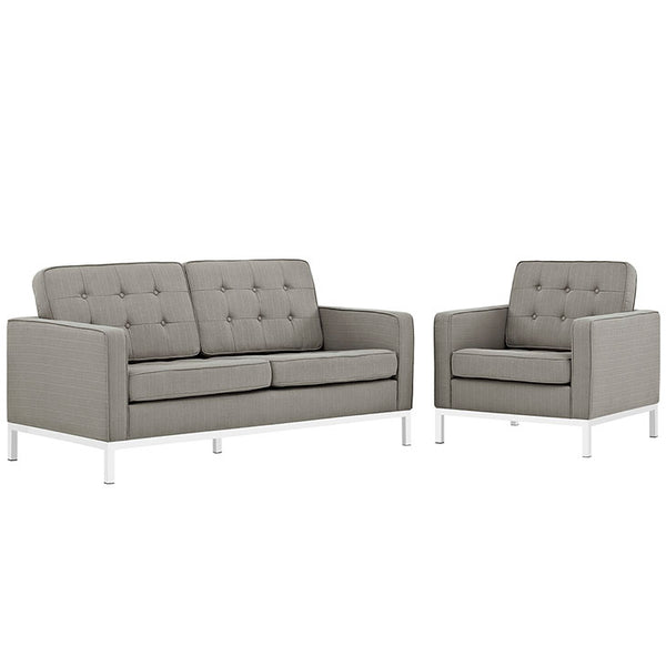 Loft Living Room Set Upholstered Fabric Set of 2