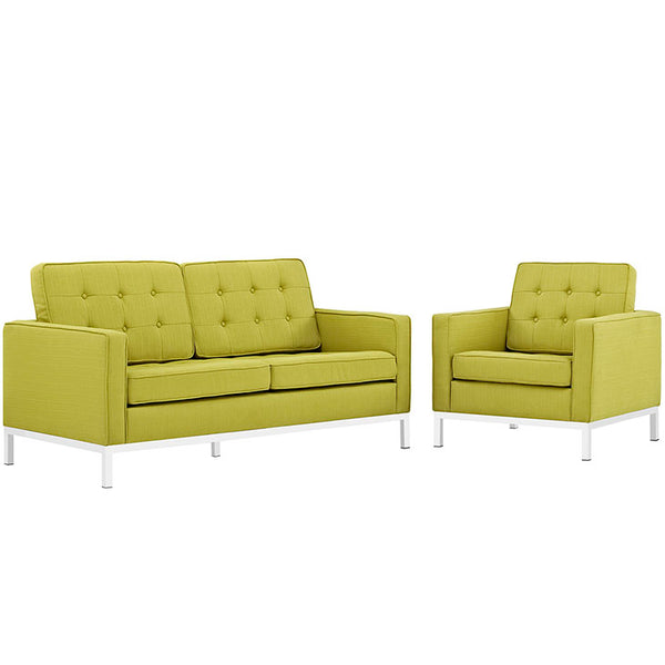 Loft Living Room Set Upholstered Fabric Set of 2