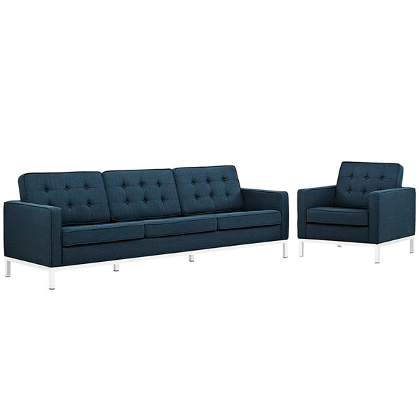 Loft Living Room Set Upholstered Fabric Set of 2