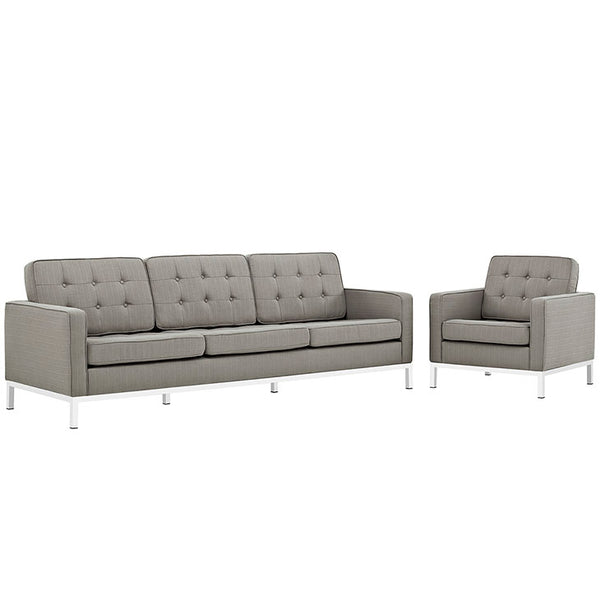 Loft Living Room Set Upholstered Fabric Set of 2
