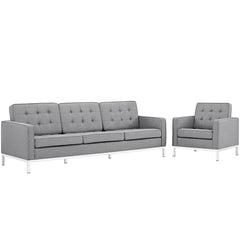 Loft Living Room Set Upholstered Fabric Set of 2