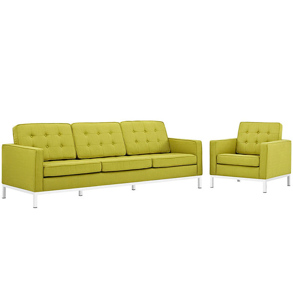 Loft Living Room Set Upholstered Fabric Set of 2