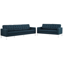 Loft Living Room Set Upholstered Fabric Set of 2