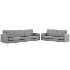 Loft Living Room Set Upholstered Fabric Set of 2