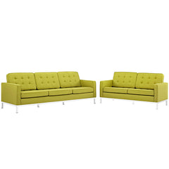 Loft Living Room Set Upholstered Fabric Set of 2