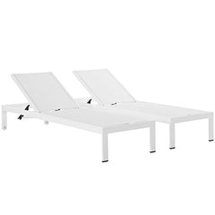 Shore Set of 2 Outdoor Patio Aluminum Chaise