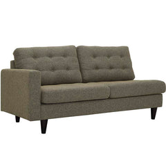 Empress Left-Facing Upholstered Fabric Loveseat