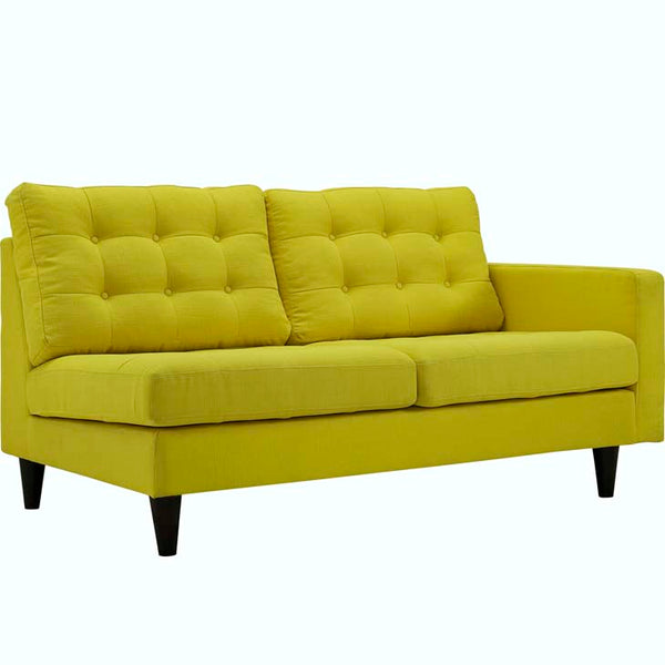 Empress Right-Facing Upholstered Fabric Loveseat
