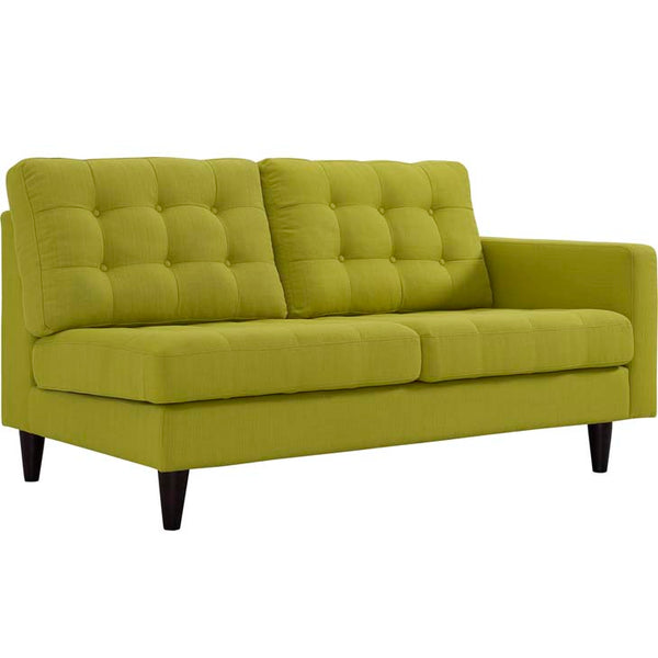 Empress Right-Facing Upholstered Fabric Loveseat