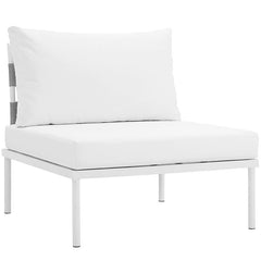 Harmony Armless Outdoor Patio Aluminum Chair
