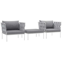 Harmony 3 Piece Outdoor Patio Aluminum Set