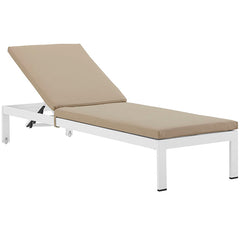 Shore Outdoor Patio Aluminum Chaise with Cushions