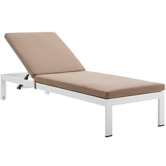 Shore Outdoor Patio Aluminum Chaise with Cushions