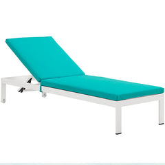 Shore Outdoor Patio Aluminum Chaise with Cushions