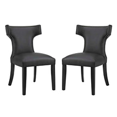 Curve Set of 2 Vinyl Dining Side Chair