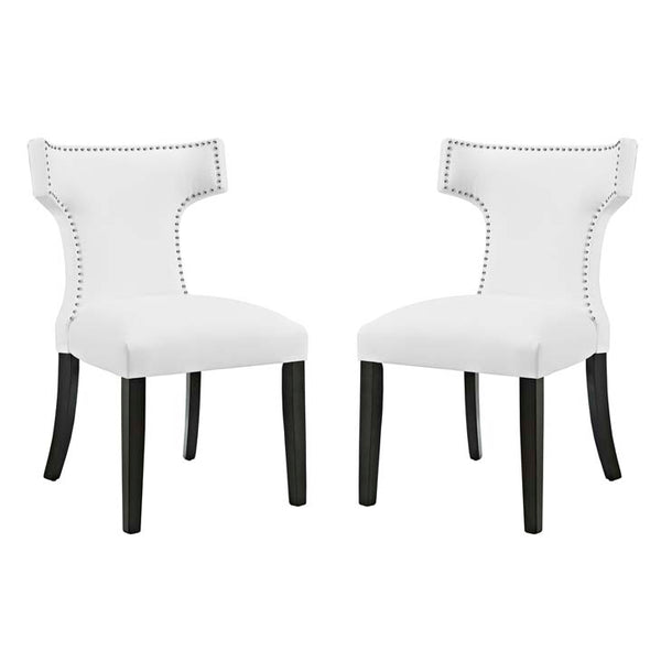 Curve Set of 2 Vinyl Dining Side Chair