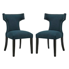Curve Set of 2 Fabric Dining Side Chair