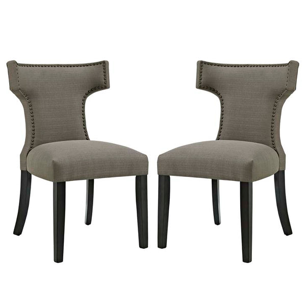 Curve Set of 2 Fabric Dining Side Chair