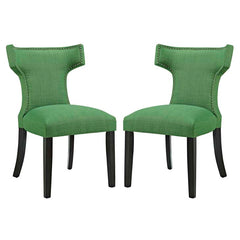 Curve Set of 2 Fabric Dining Side Chair