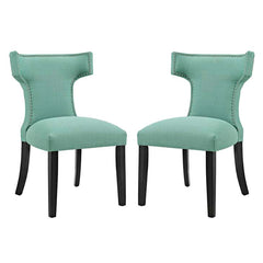 Curve Set of 2 Fabric Dining Side Chair